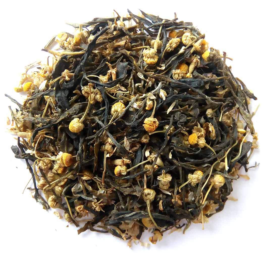 Organic Chamomile Green Sunshine Tea - Dry Leaves
